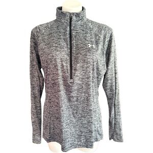Under Armour 1/2 Zip Athletic Women's Heathered Gray Long Sleeve Top XL